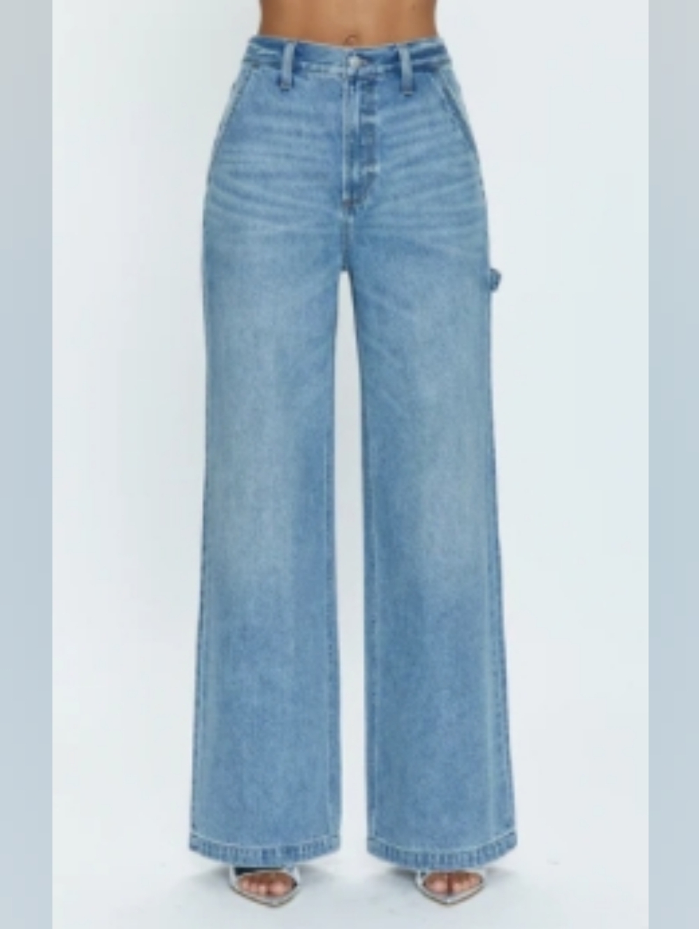NWT PISTOLA Milo High Rise Ultra Wide Leg Size 27 - Picture 2 of 11